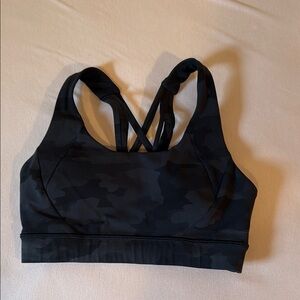 Lululemon Black Camo Sports Bra